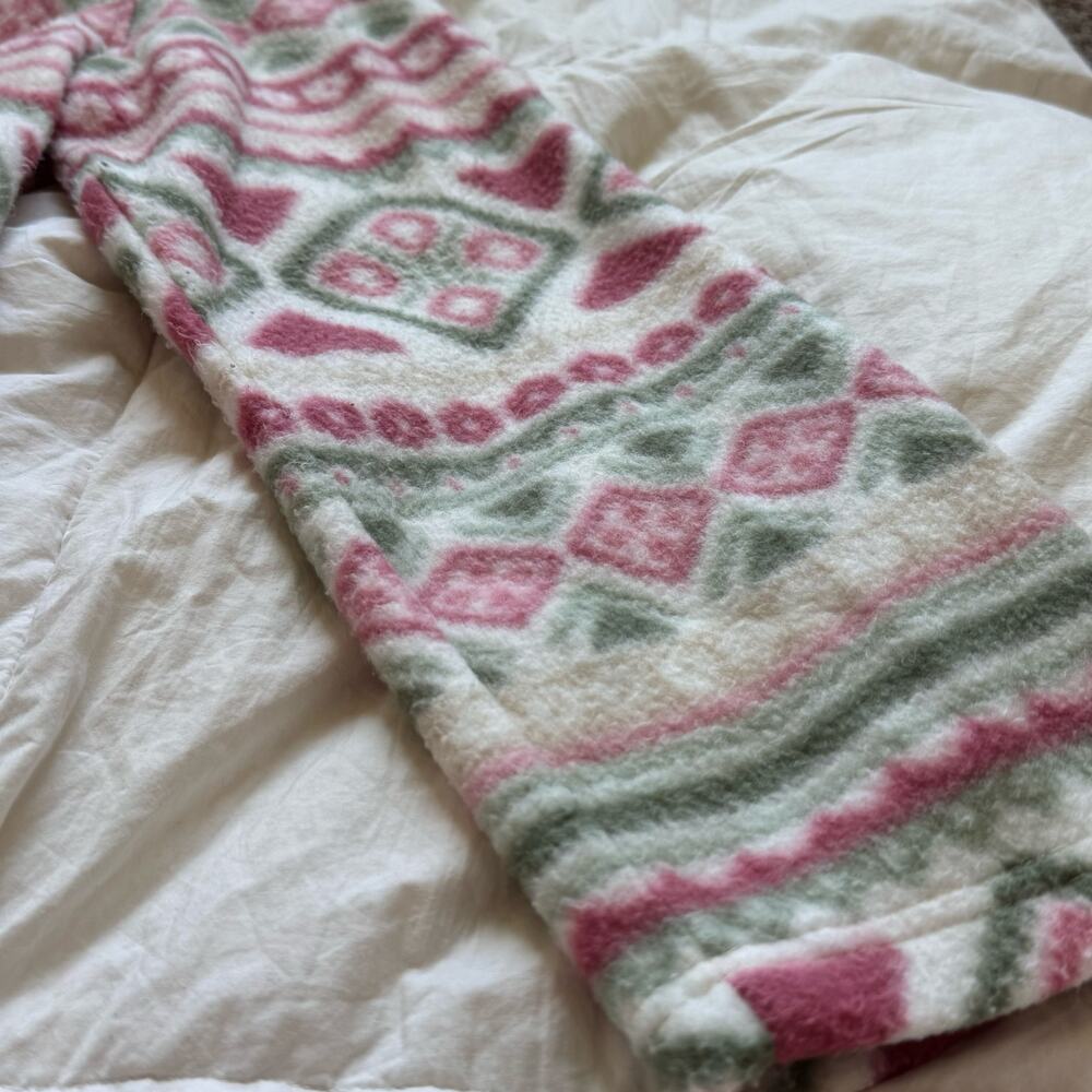 Alfred Dunner full zip fleece jacket womens M‎ geometric multicolor pastel soft - Picture 9 of 15